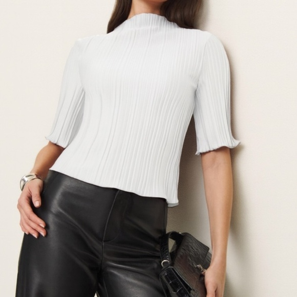 Reformation Spencer Knit Top in White